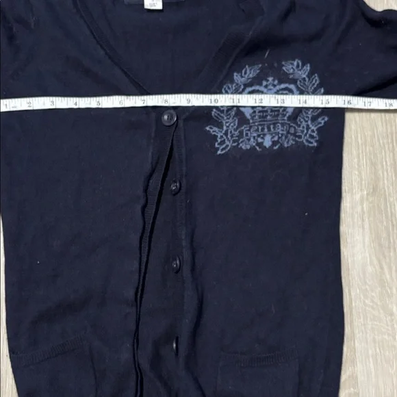 Heritage Black Cardigan with Embroidered Detail - Picture 3 of 3